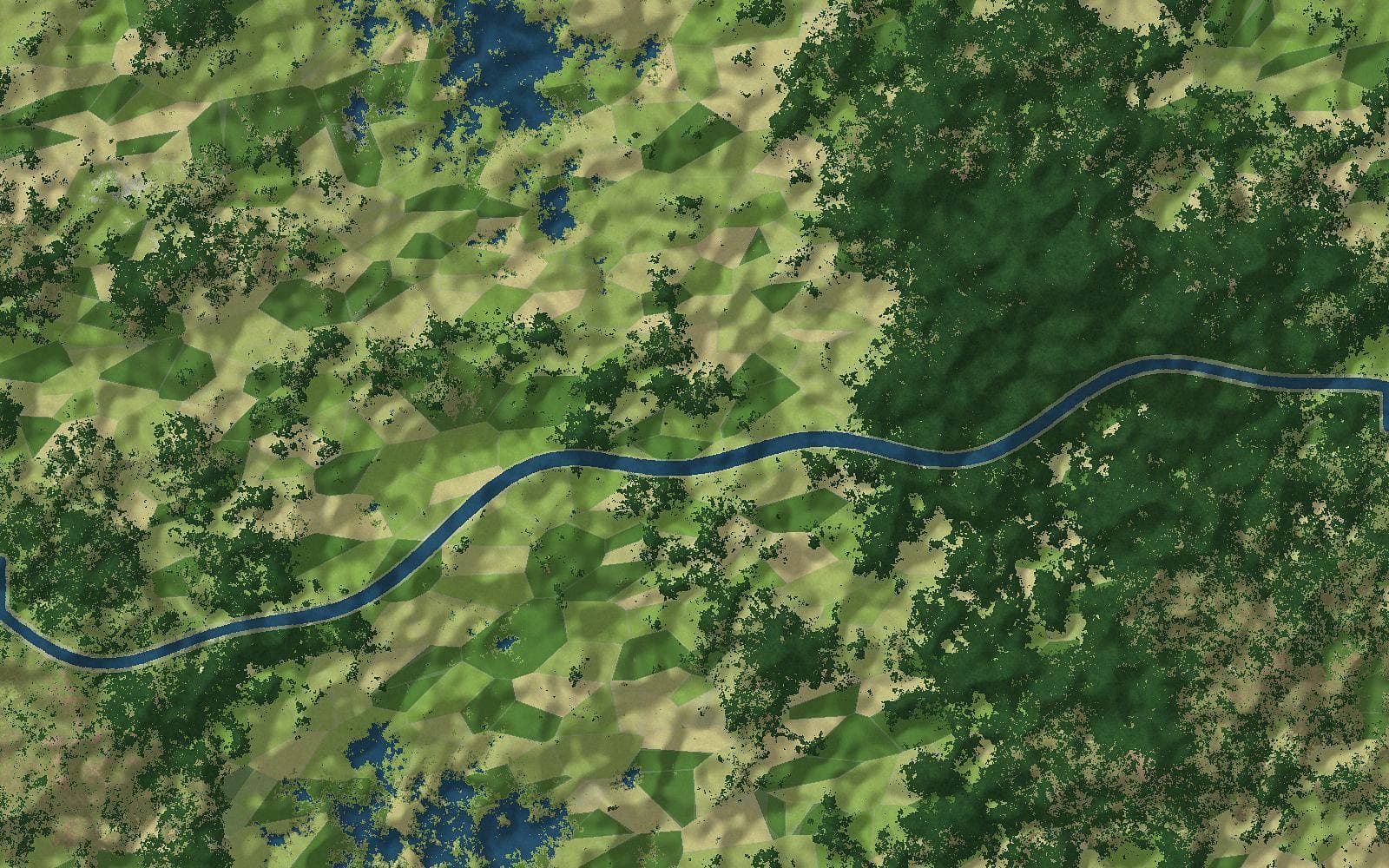 Natural-colour map of the sample project region, with the sample sites outlined